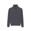 pull col roulé cachemire gris chiné