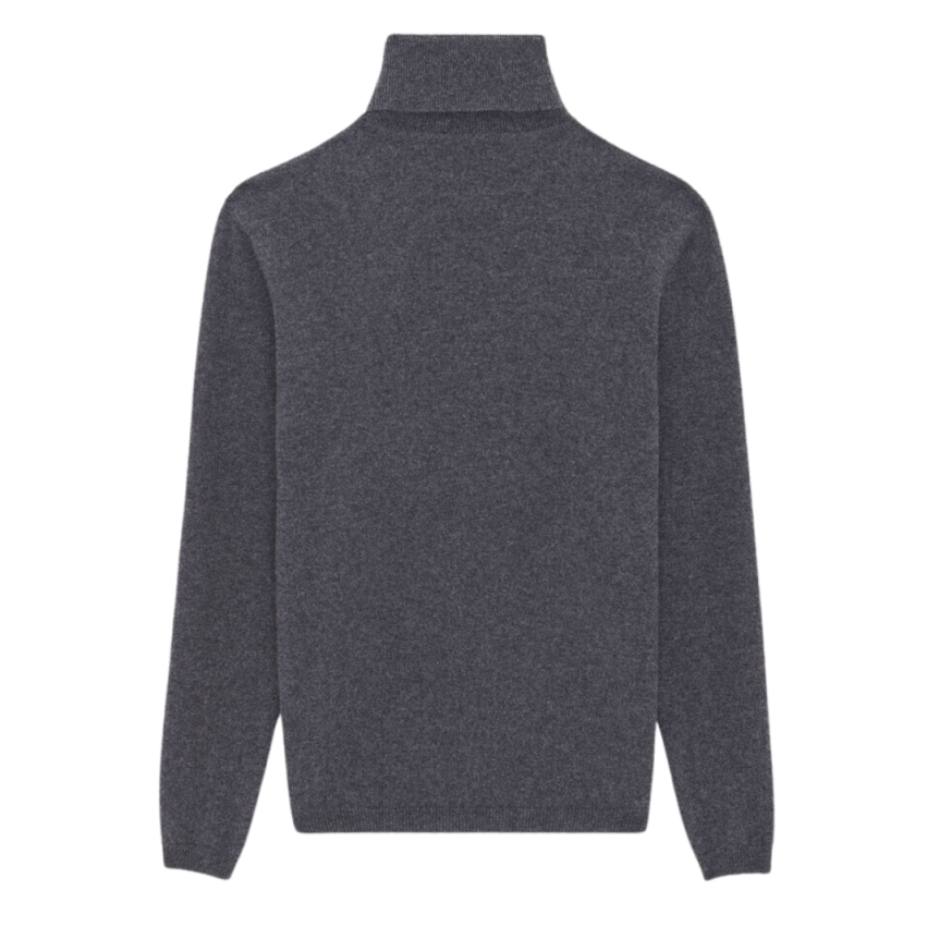 pull col roulé SAINT LAURENT cachemire gris chiné