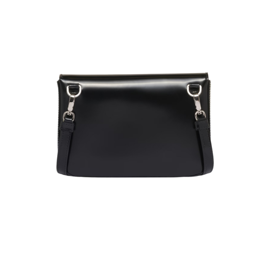 Mini sac  PRADA bandoulière cuir glacé noir