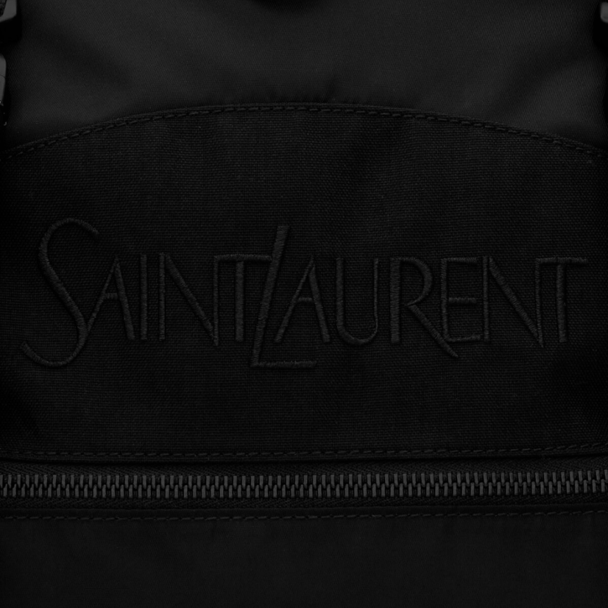 sac à dos SAINT LAURENT  nylon recyclé noir broderie logo écriture