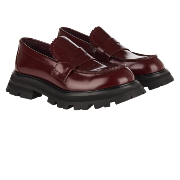 Mocassins ALEXANDER MCQUEEN Wander cuir bordeaux
