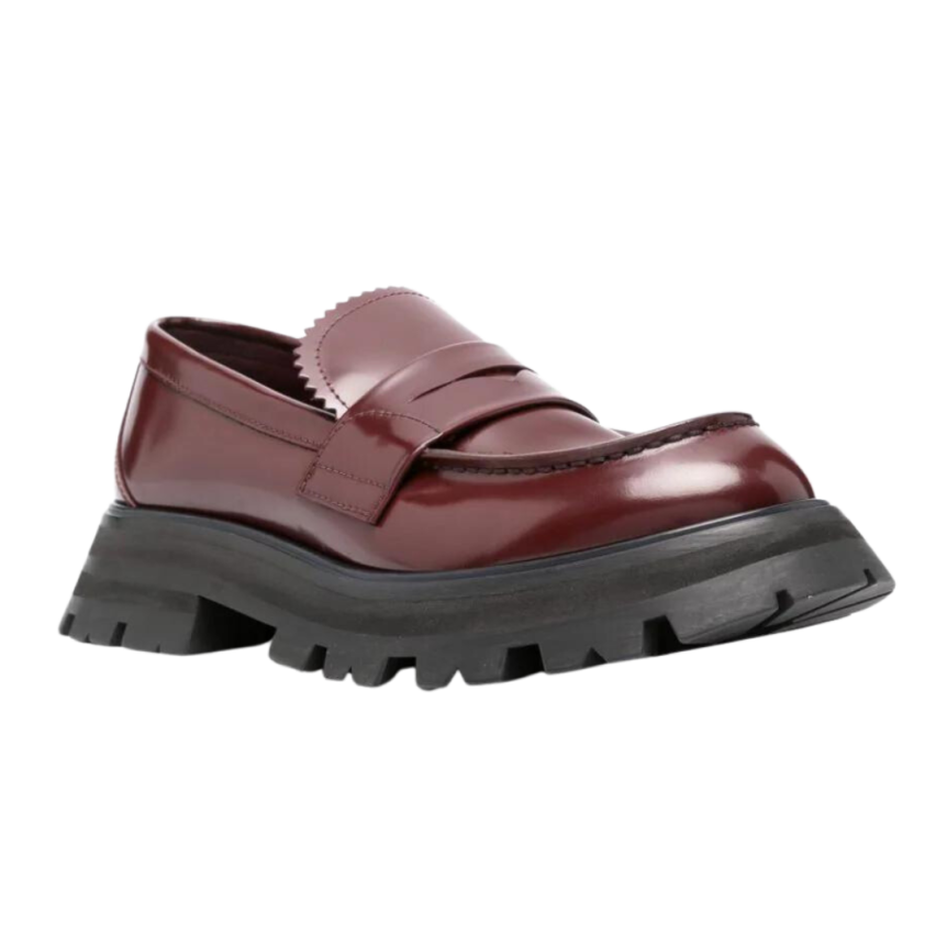 Mocassins ALEXANDER MCQUEEN Wander cuir bordeaux