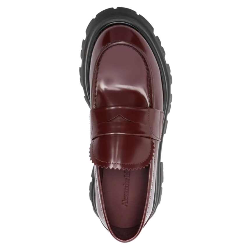 Mocassins ALEXANDER MCQUEEN Wander cuir bordeaux