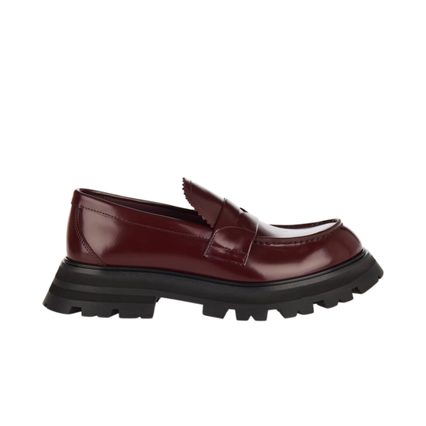 Mocassins ALEXANDER MCQUEEN Wander cuir bordeaux