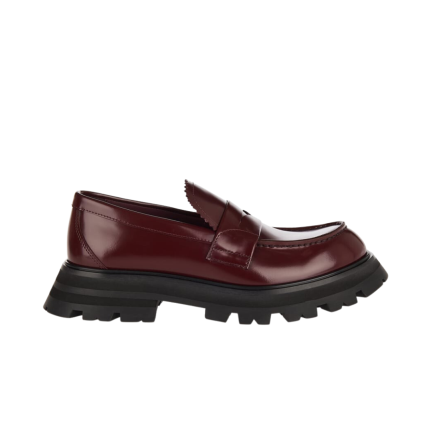 Mocassins ALEXANDER MCQUEEN Wander cuir bordeaux