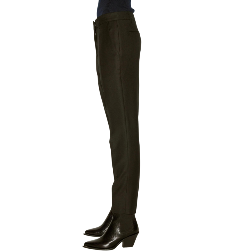 Pantalon Cigarette BARBARA NUI Roxy Laine Cachemire Noir