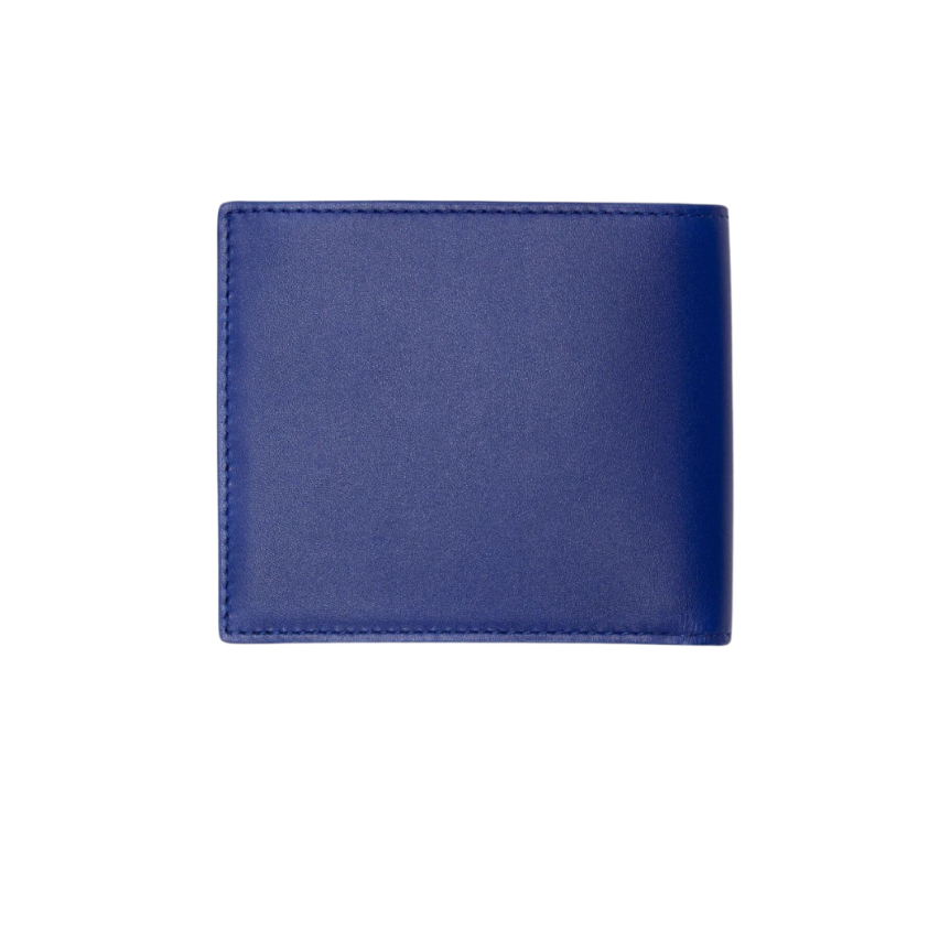 Portefeuille BURBERRY deux volets cuir bleu EKD