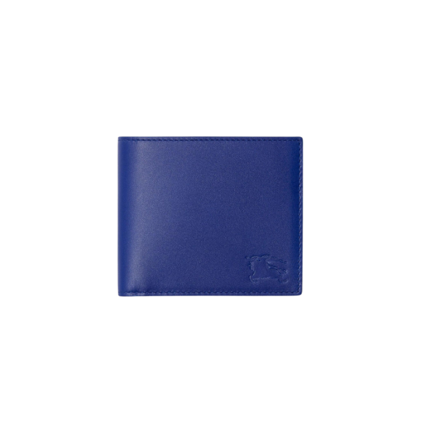 Portefeuille BURBERRY deux volets cuir bleu EKD