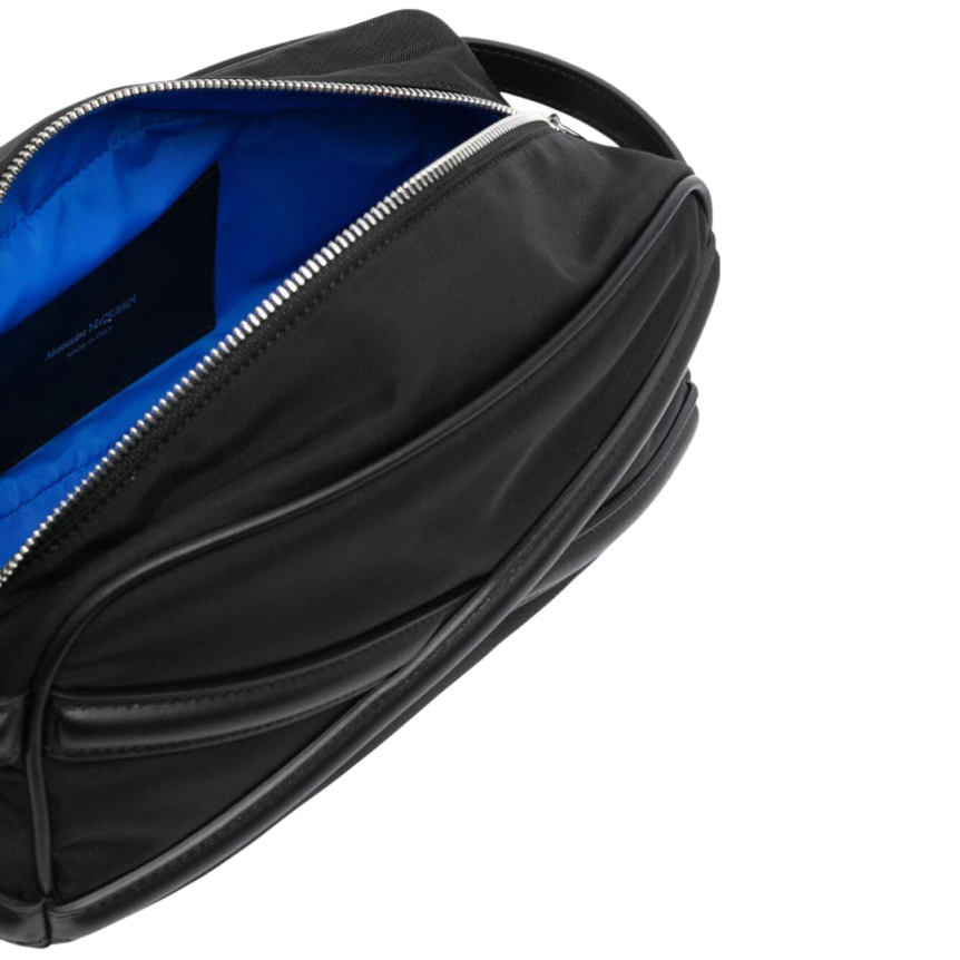 Trousse de toilette ALEXANDER MCQUEEN The Harness tissu cuir noir