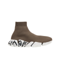 Sneaker Speed 2.0 Graffiti maille beige taupe semelle tag noir
