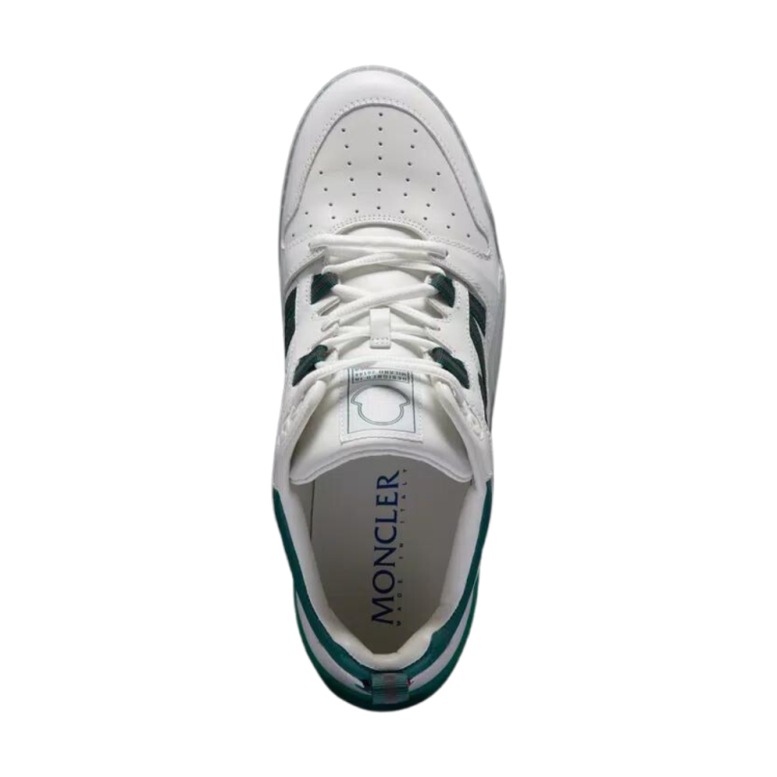 Baskets MONCLER Pivot low cuir Blanc Vert Clearsole