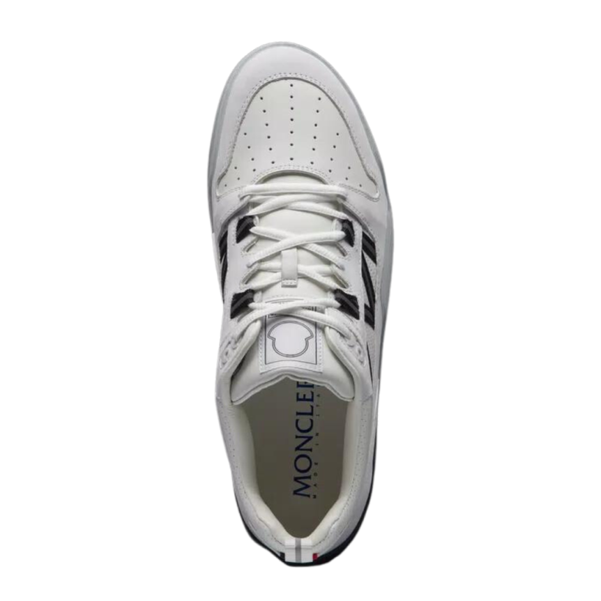 Baskets MONCLER Pivot low cuir Blanc Noir Clearsole