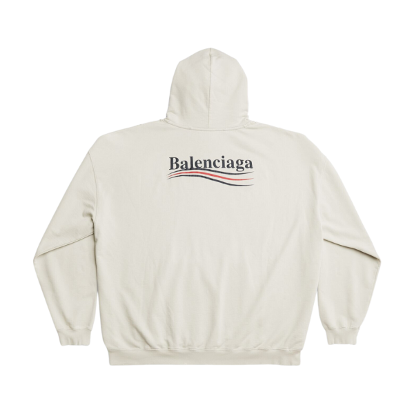 Hoodie BALENCIAGA sweat-shirt capuche coton beige Political Campaign