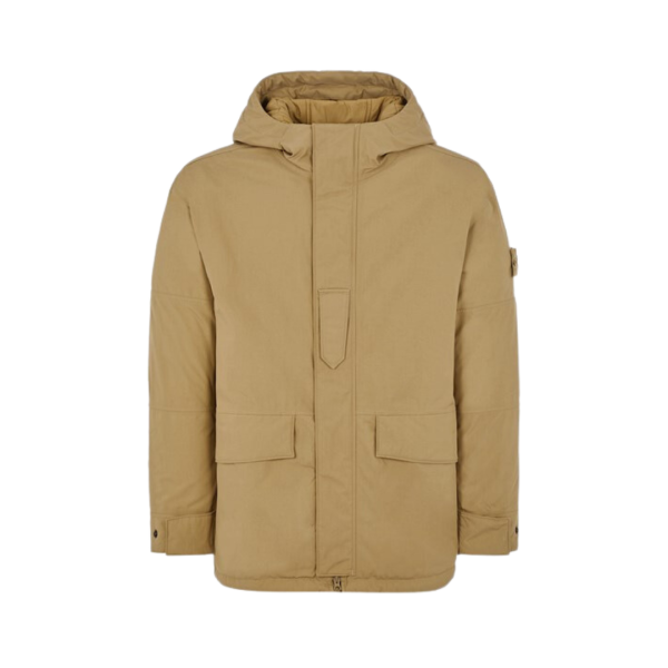 Veste à capuche STONE ISLAND Ghost coton Primaloft camel