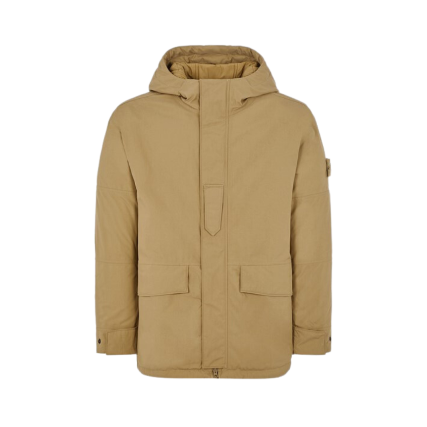 Veste à capuche STONE ISLAND Ghost coton Primaloft camel