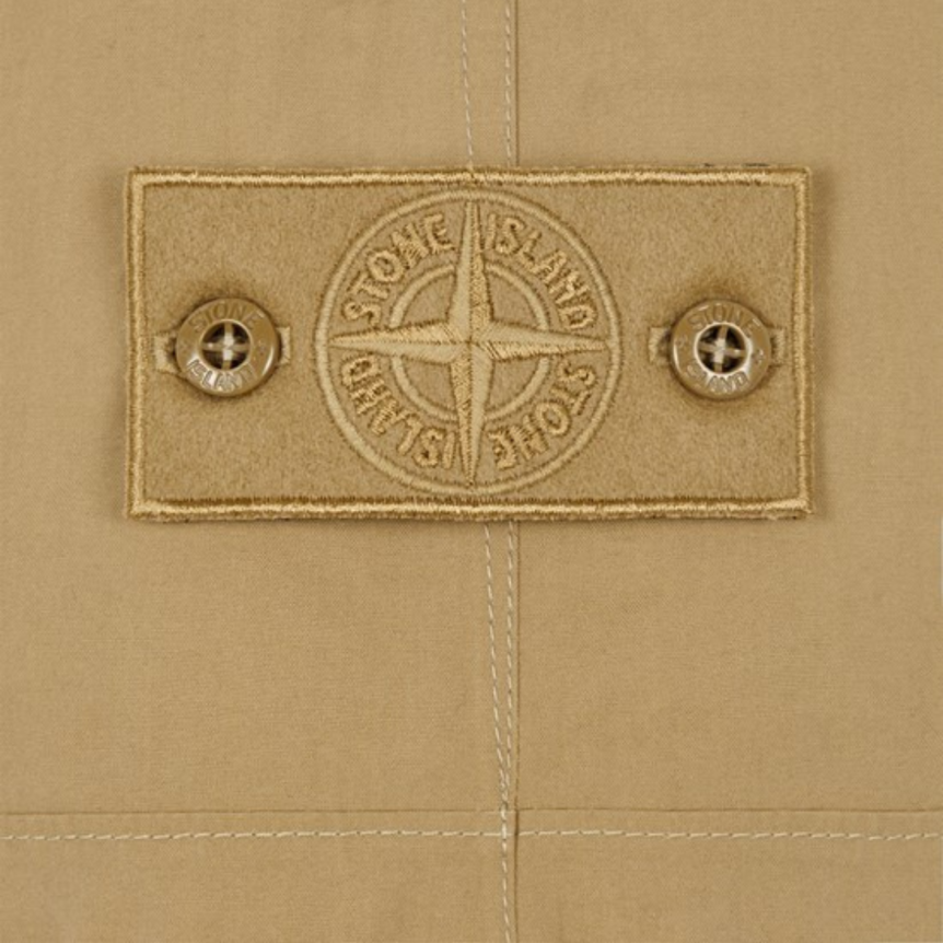 Veste à capuche STONE ISLAND Ghost coton Primaloft camel