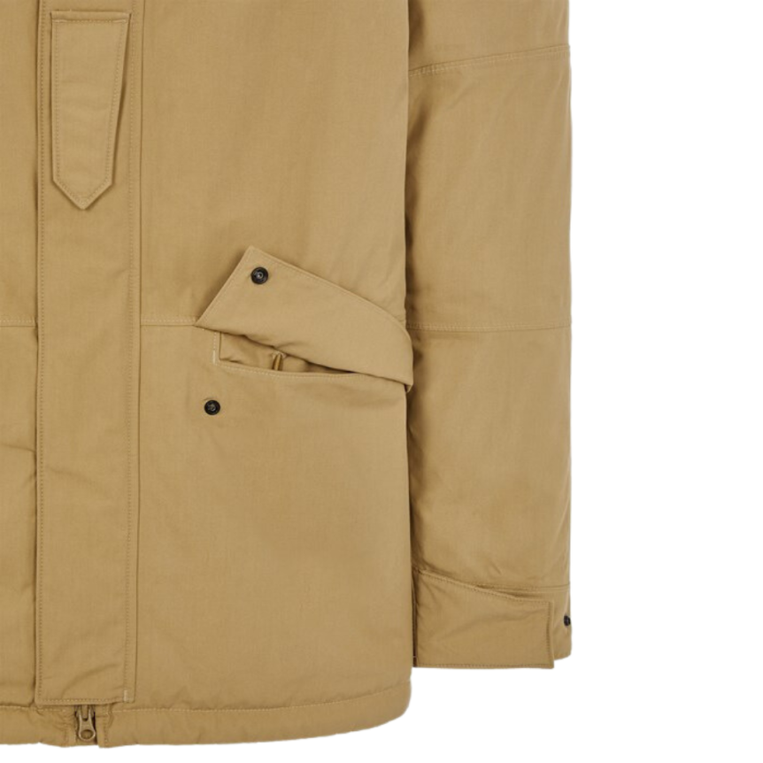 Veste à capuche STONE ISLAND Ghost coton Primaloft camel