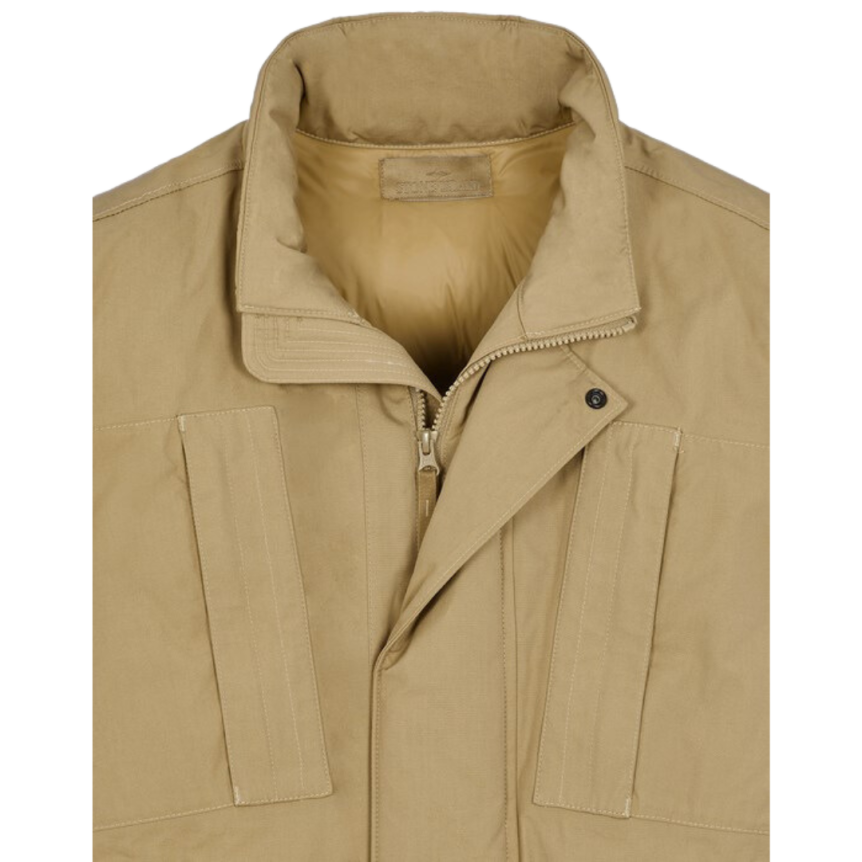 Gilet sans manches STONE ISLAND Ghost coton Primaloft camel