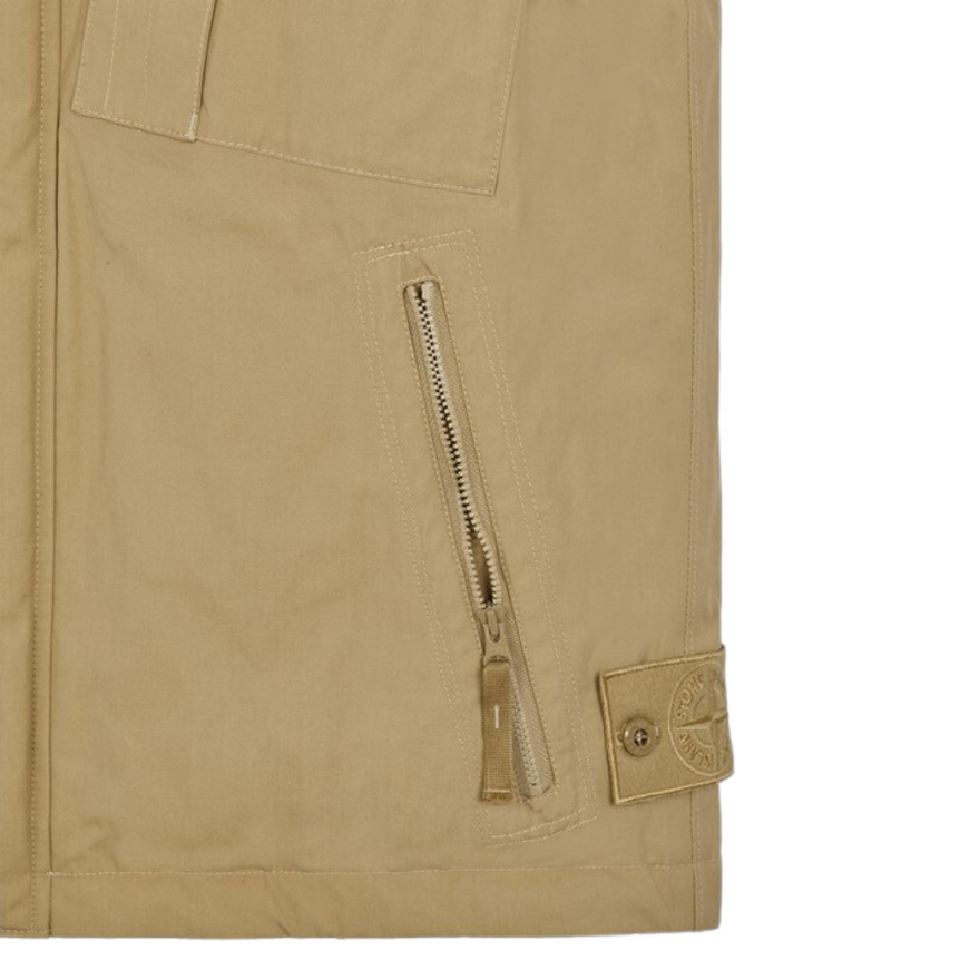 Gilet sans manches STONE ISLAND Ghost coton Primaloft camel