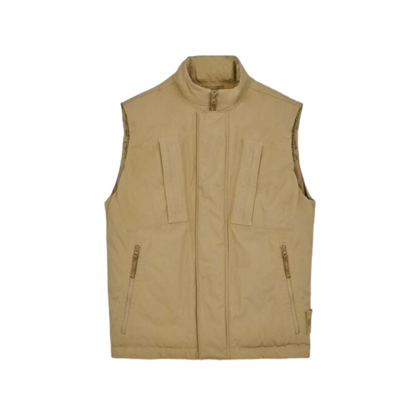 Gilet sans manches STONE ISLAND Ghost coton Primaloft camel