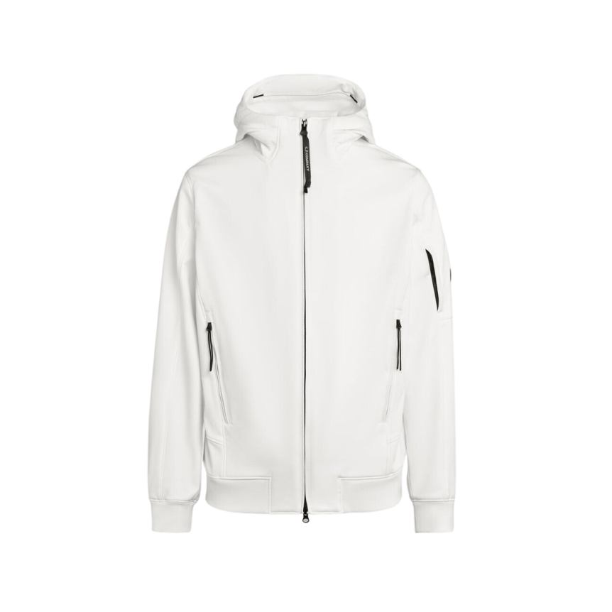 Veste à capuche zippée CP Shell-R blanc lentille