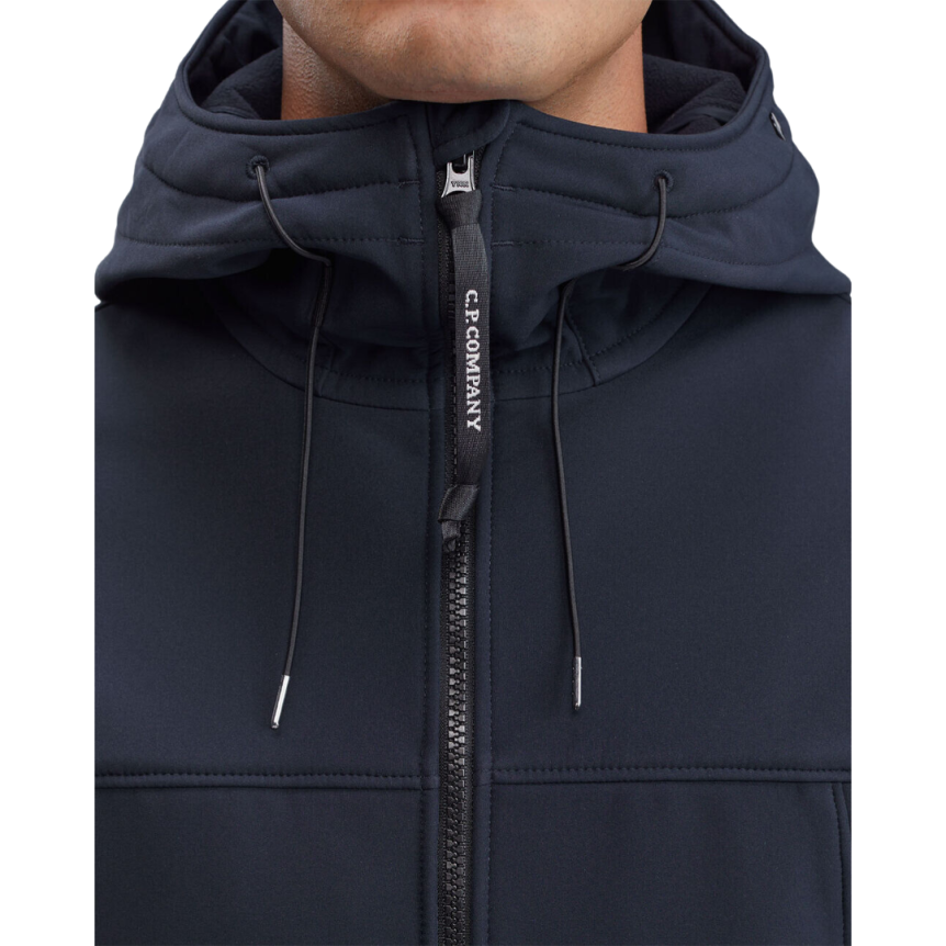 Veste à capuche zippée CP Shell-R bleu marine lunettes