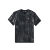 T-shirt col rond SS OS Plaster coton noir marbré