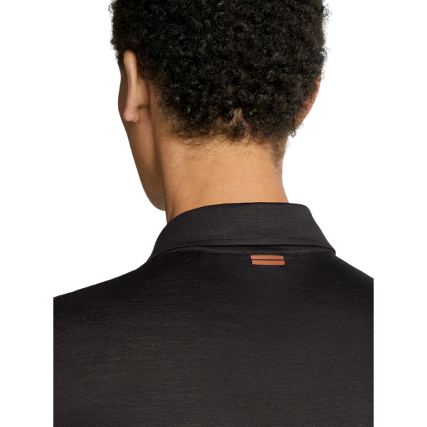 Polo ZEGNA manche courte laine noire