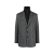 Veste Blazer laine Noir Gris Réédition Gilet maille col zippé