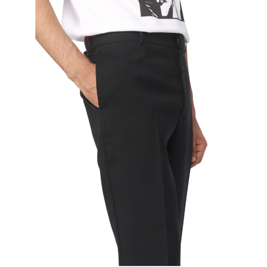 ALEXANDER MCQUEEN Pantalon droit cigarette laine noire