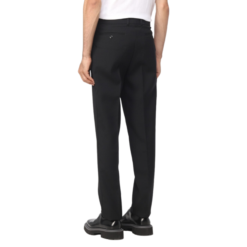 ALEXANDER MCQUEEN Pantalon droit cigarette laine noire