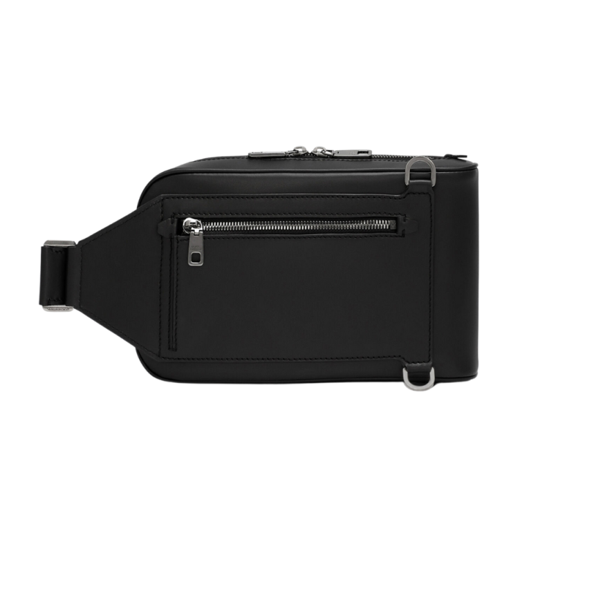 Sac banane DOLCE & GABBANA ceinture cuir veau noir logo en relief