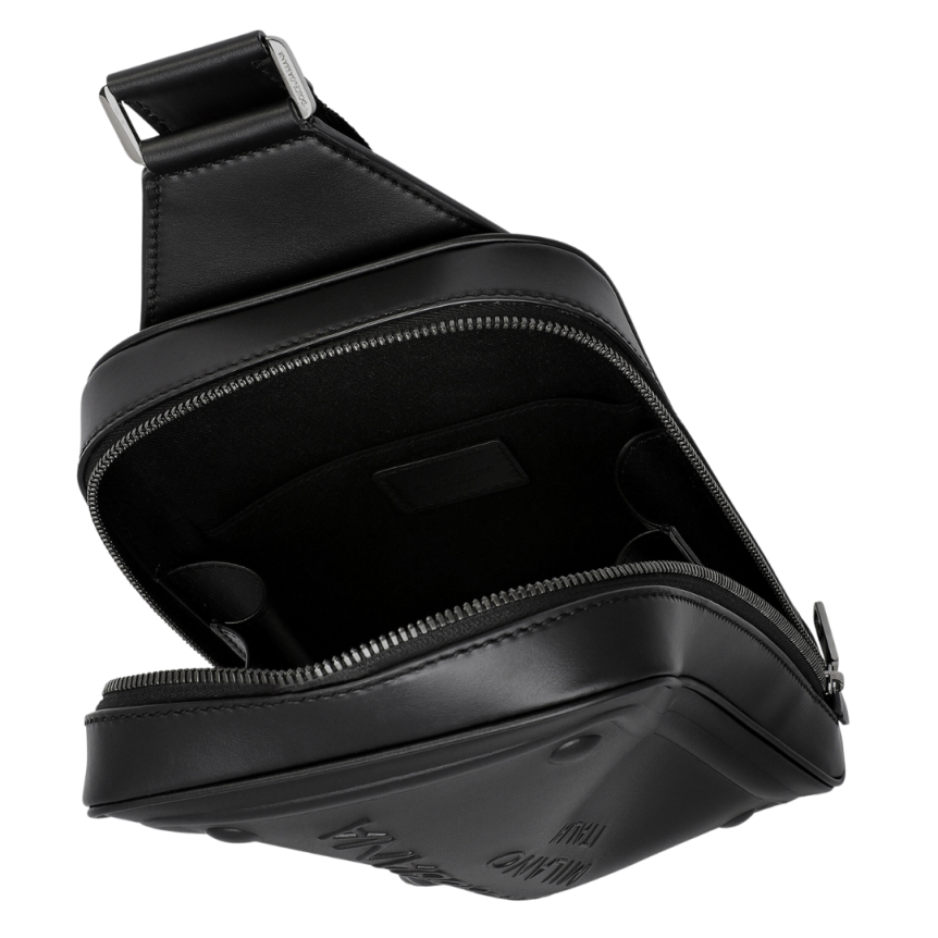 Sac banane DOLCE & GABBANA ceinture cuir veau noir logo en relief