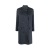 Manteau à boutonnière croisée laine cachemire bleu nuit