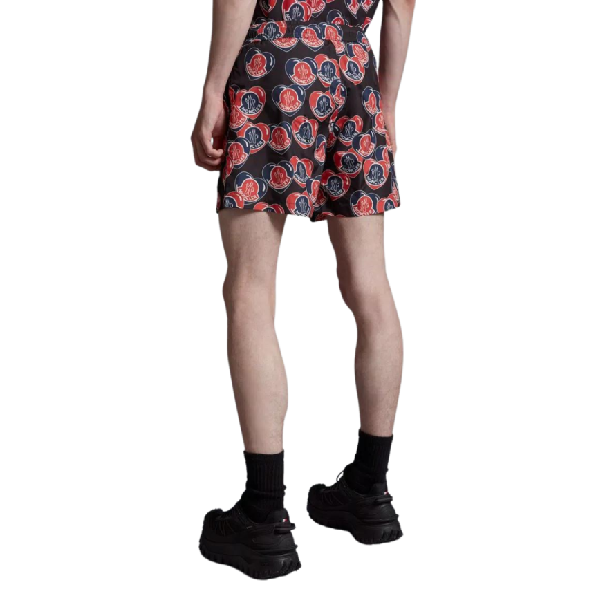 Maillot de bain Moncler noir multicoeur