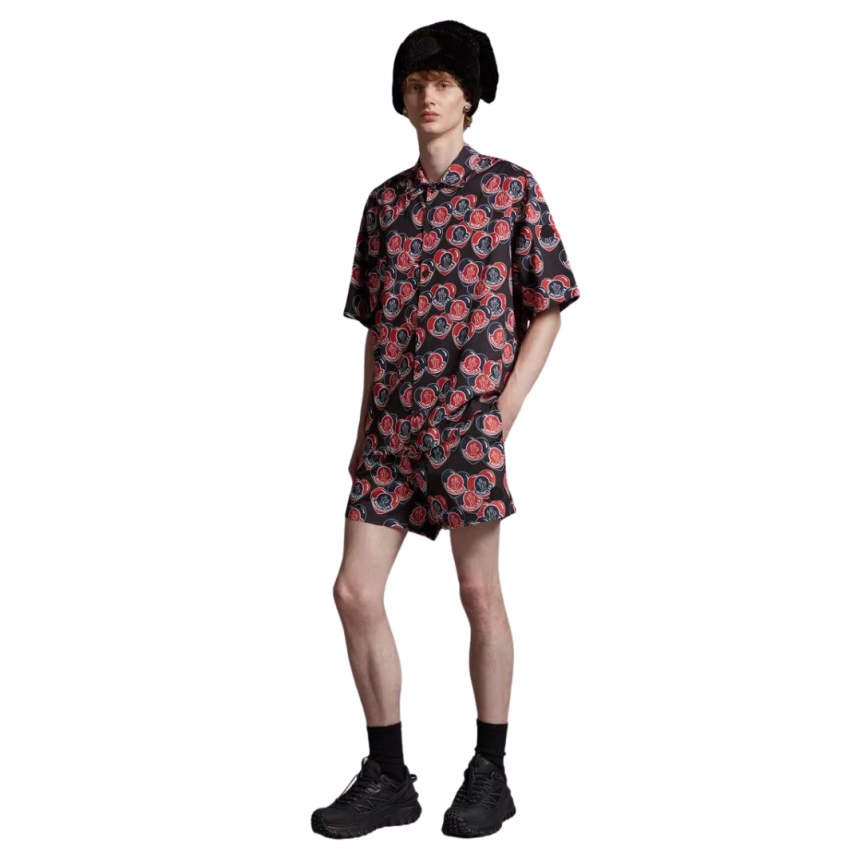 Maillot de bain Moncler noir multicoeur