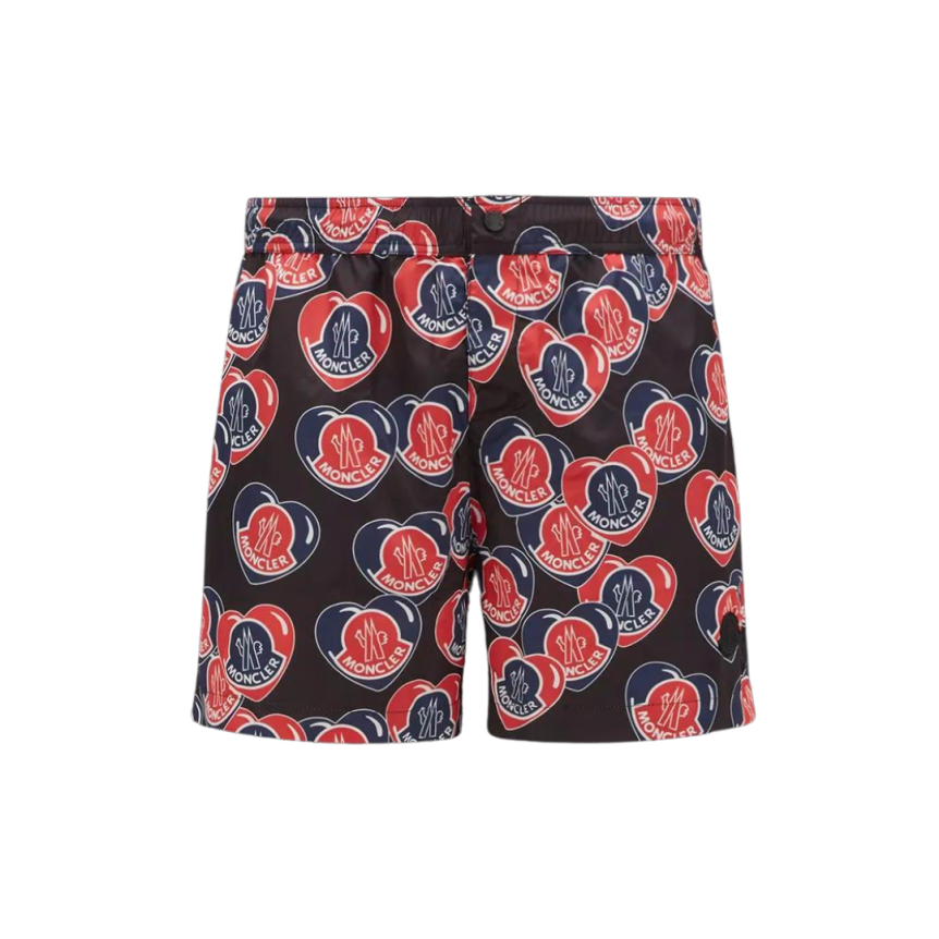 Maillot de bain Moncler noir multicoeur