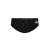 Slip de bain noir plaque logo métal