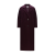 Manteau long simple boutonnage laine bordeaux prune