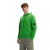 Sweat-shirt coton polaire vert fluo capuche logo