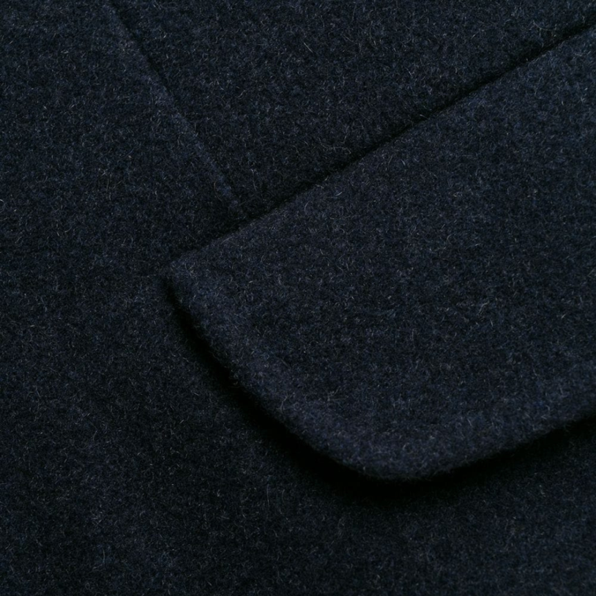 Brunello Cucinelli Manteau droit cachemire bleu marine