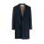 Manteau droit cachemire bleu marine