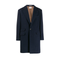 Manteau droit cachemire bleu marine