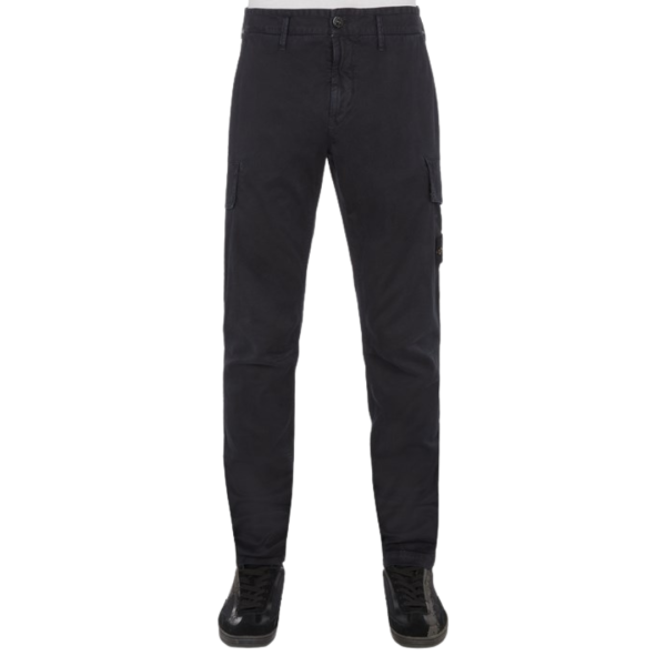 Pantalon STONE ISLAND Cargo skinny coton stretch bleu marine "old"