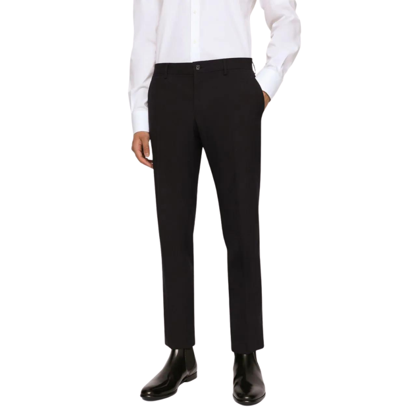 Costume DG Essentials laine noire revers pointus