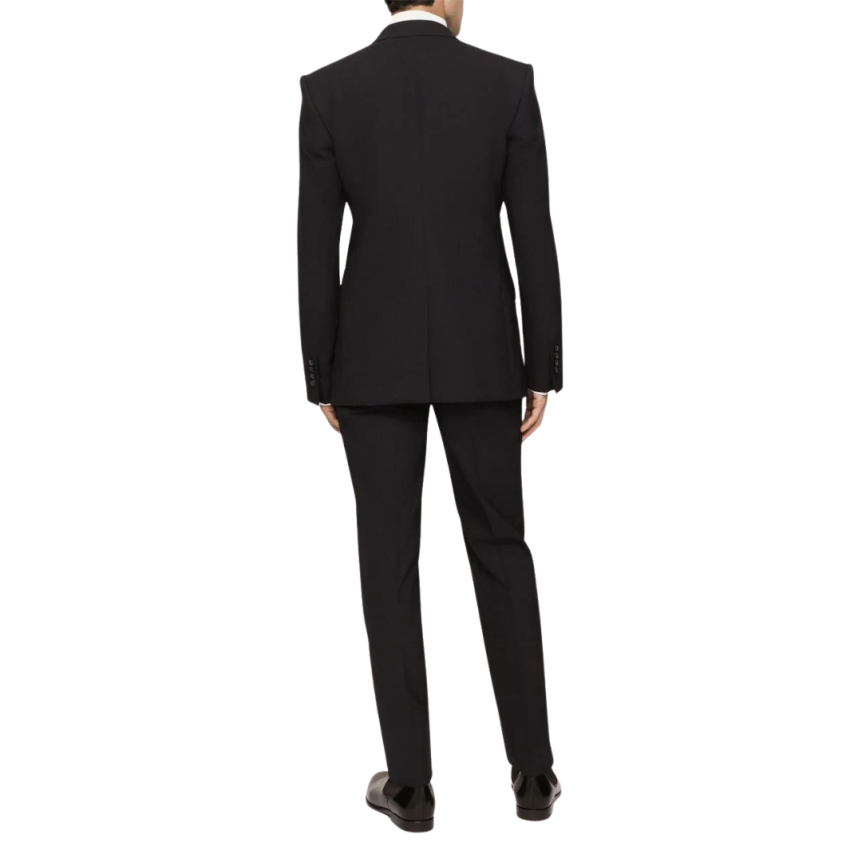 Costume DG Essentials laine noire revers pointus