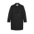 Manteau court croisé laine noire