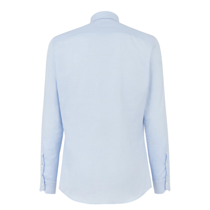 Chemise FENDI soie bleu ciel multi micro FF jacquard