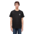 T-shirt jersey coton léger noir broderie anagramme poitrine