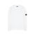 Sweat-shirt col rond jersey coton gratté blanc